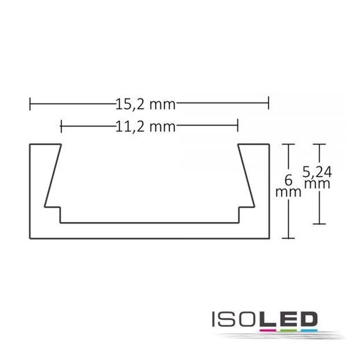 Isoled LED Alu-/Montageprofil MINI-AB10, eloxiert L: 2000mm